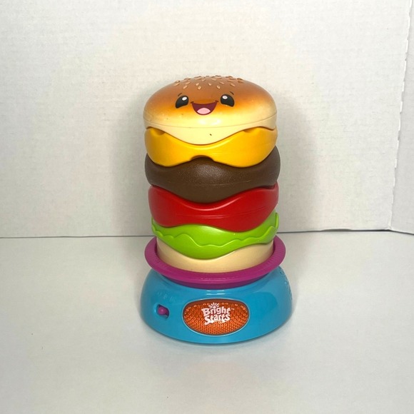 Bright Starts Stack 'N Spin Burger Musical Activity Stacker Toy Works See Video - Picture 3 of 14